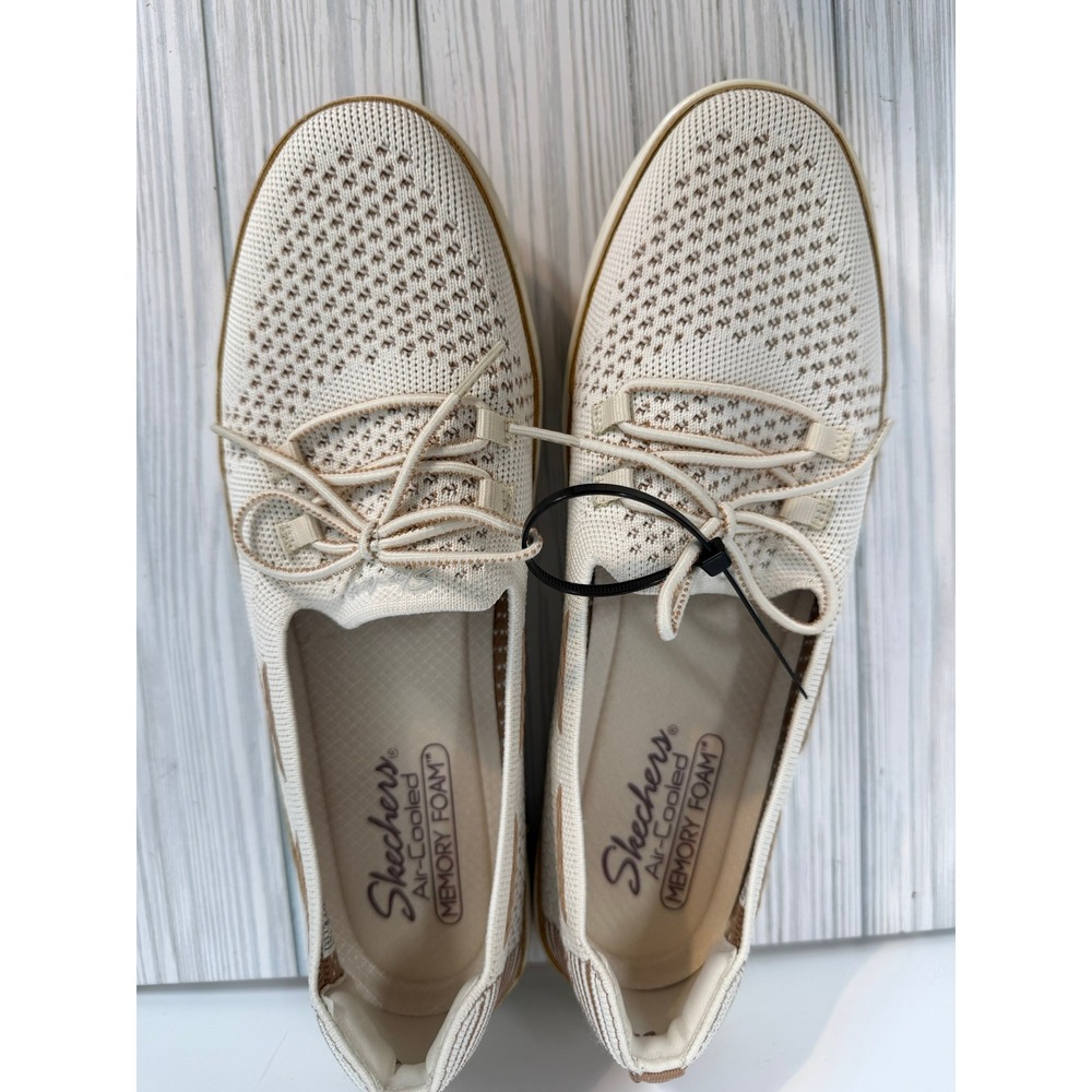 Skechers Modern Comfort Coastal Drive Beige Knit Slip On Sneakers Womens Size 11 - Picture 2 of 7